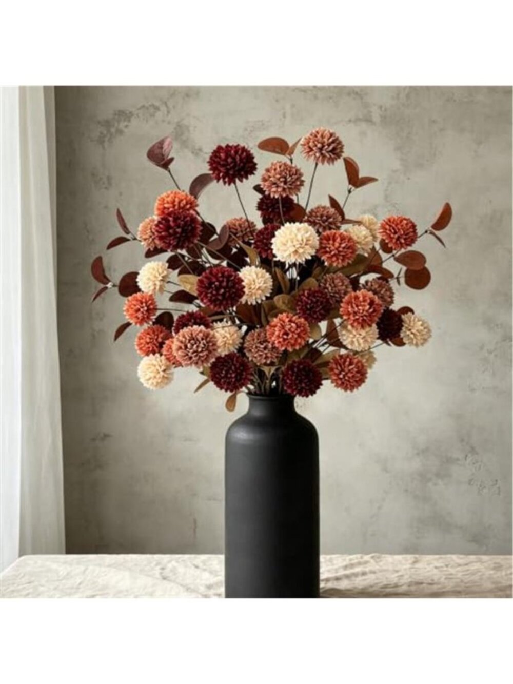 Fall Flowers Artificial for Decoration 10 PCS Mums Fall Decor for Home